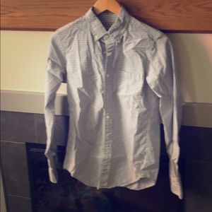 J Crew Factory casual grid button down slim shirt